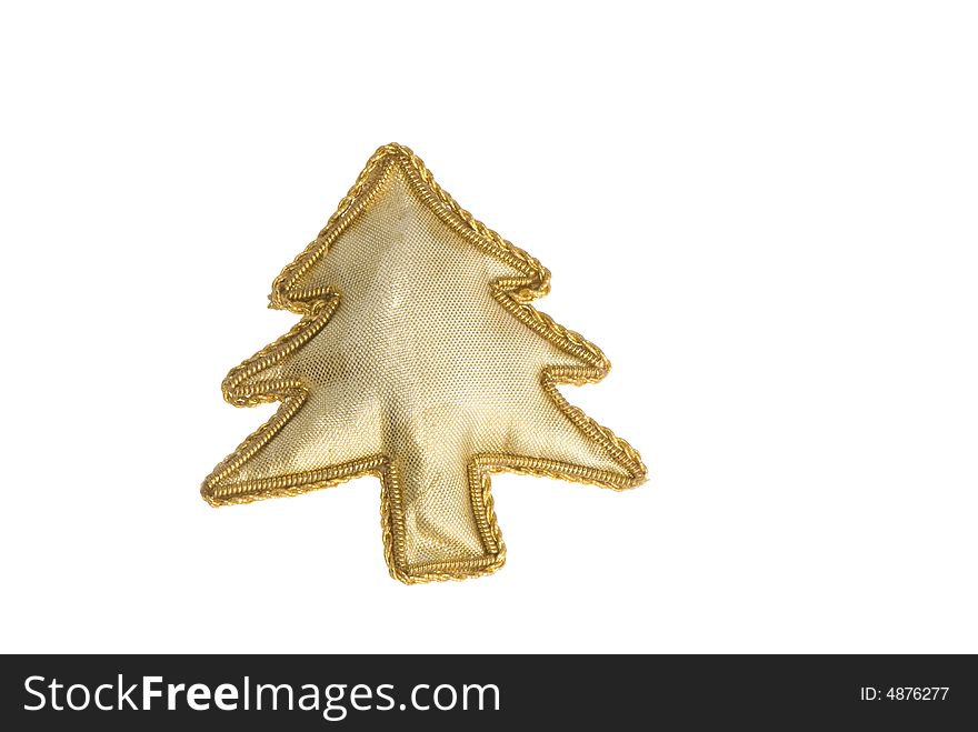 gold fir-tree for  christmas and celebration