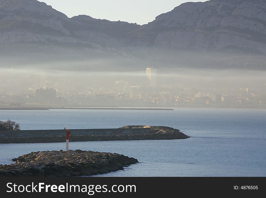Sea Mist On Marseille, France