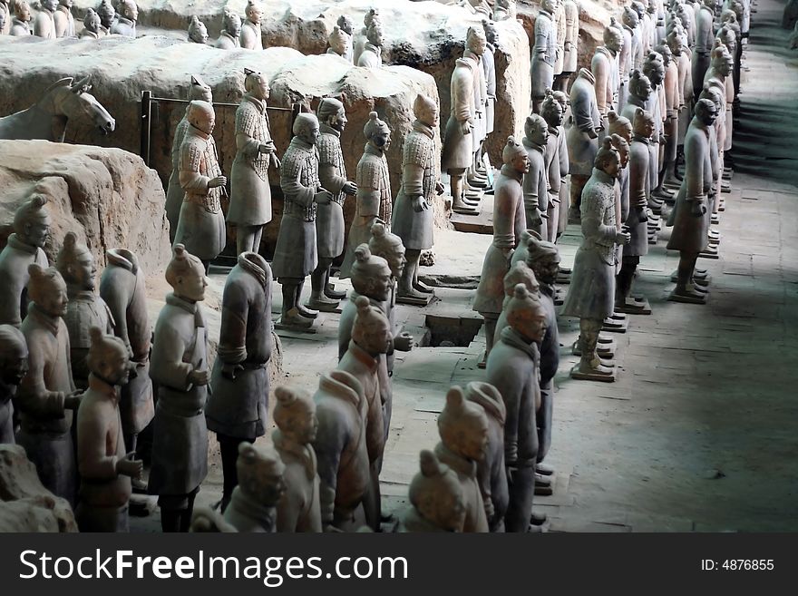 Terra cotta warriors in china