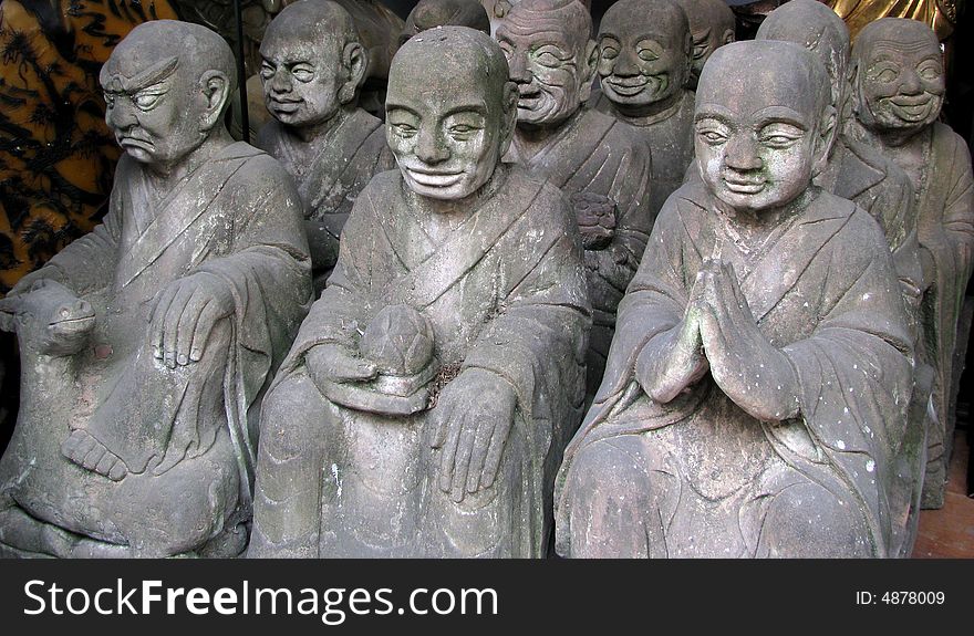 Buddha sculpture close up shot in Chengdu,west of China