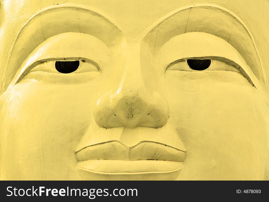 Portrait of a Buddha face, Chiang Rai, Thailand. Portrait of a Buddha face, Chiang Rai, Thailand.
