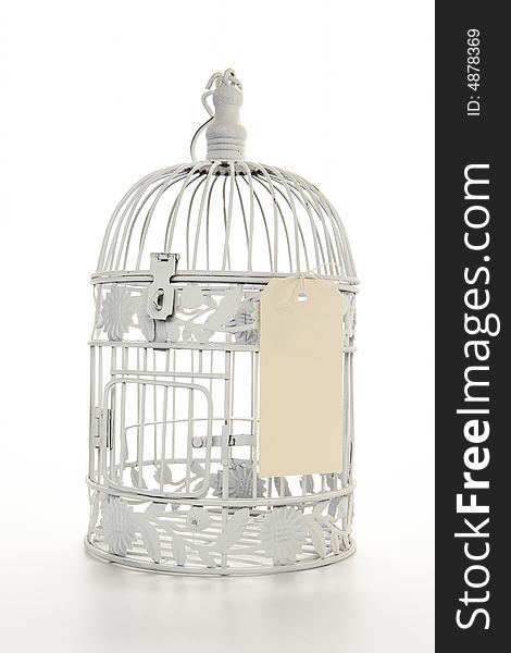 Bird Cage With Sale Tag