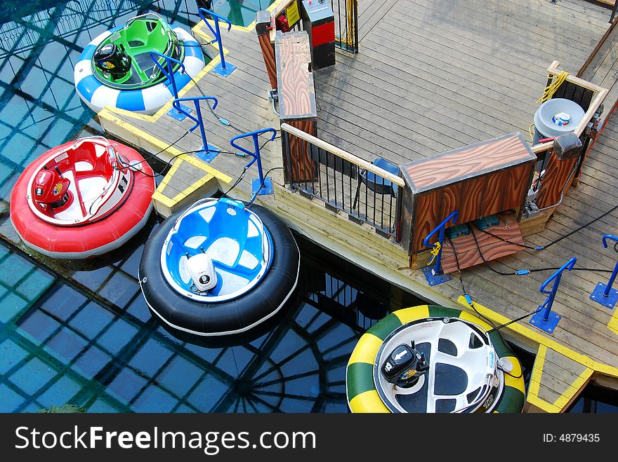 Inflatable toy boat in the pool of West Edmonton Mall Alberta Canada