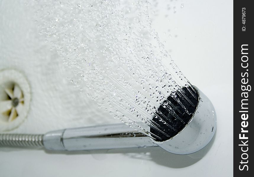 Water flowing in the shower