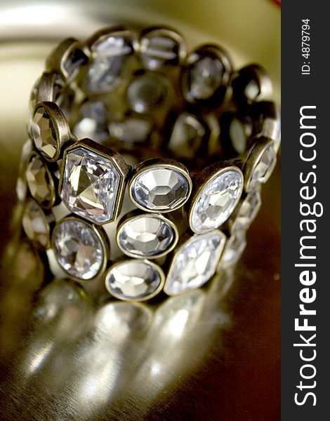 Close-up of beauty diamond bracelet. Close-up of beauty diamond bracelet