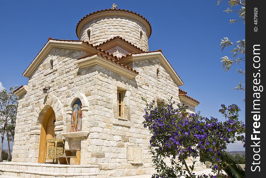 Christian small ancient chapel in Cyprus near Agios Georgios Alamanou monastery. Christian small ancient chapel in Cyprus near Agios Georgios Alamanou monastery