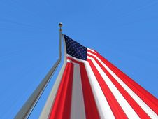 Distorted Flag And Pole Stock Photo