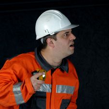 Mine Worker Searching Royalty Free Stock Photography Mine Worker Searching Royalty Free Stock Photography
