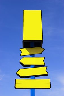 Yellow Signpost Stock Photo