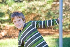 Little Boy At The Park Stock Photos Little Boy At The Park Stock Photos