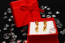 Golden Earrings Royalty Free Stock Photos Golden Earrings Royalty Free Stock Photos
