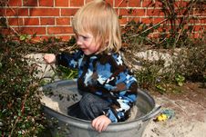 Child And Sandpit Stock Photos Child And Sandpit Stock Photos