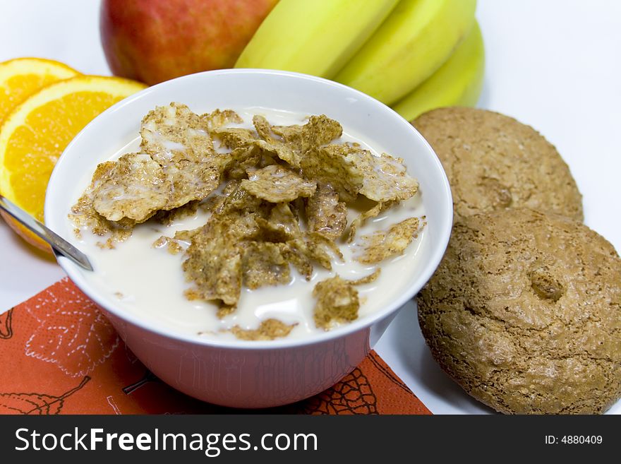 Tasty healthy breakfast close-up