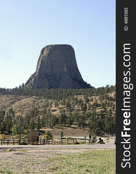 View of Devils Tower National Monument, Wyoming