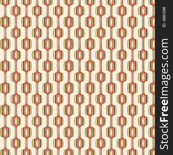 Orange and brown oval retro pattern and background. Orange and brown oval retro pattern and background