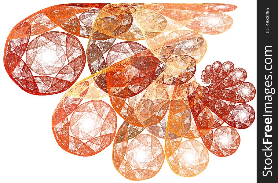 Abstract orange background on white. Abstract orange background on white