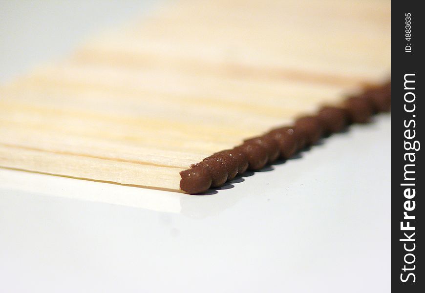 Matches on a white background. Matches on a white background.