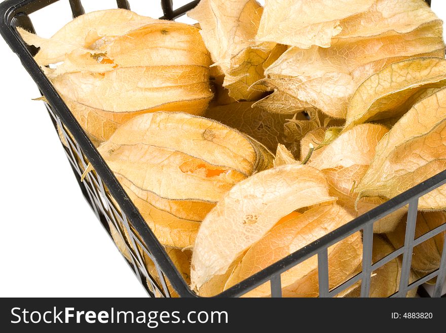 Fresh physalis isolated on a white background