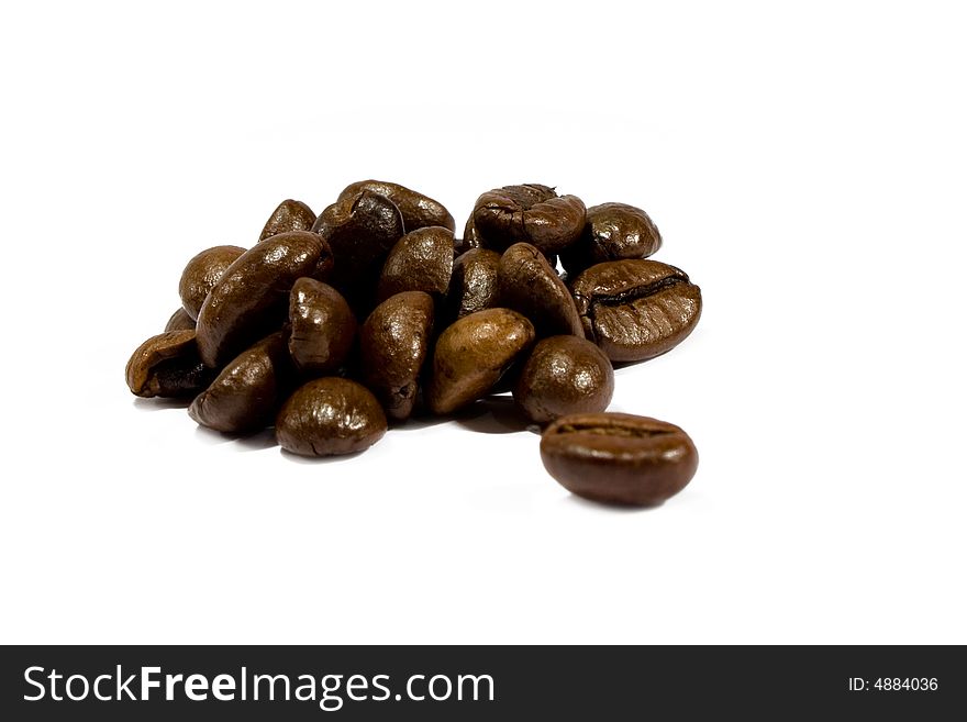 Piece of pures coffee beans