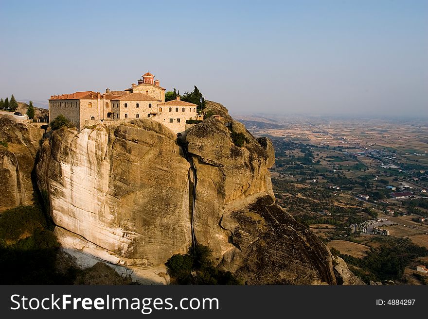 Saint Stefan monastery built in the sky at Meteora - Greece. Saint Stefan monastery built in the sky at Meteora - Greece