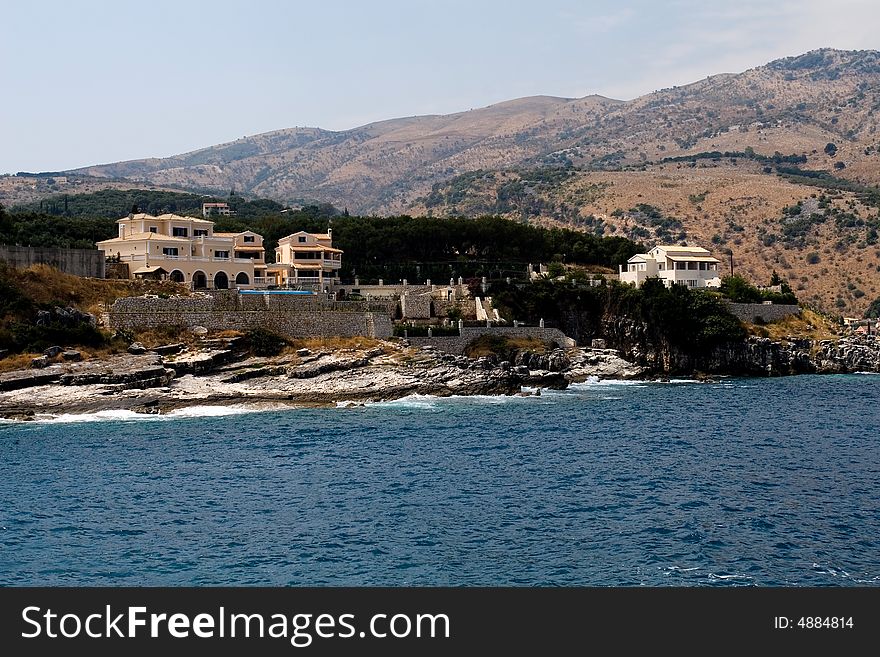 Greek villa's near Kassiopi resort - Corfu island. Greek villa's near Kassiopi resort - Corfu island