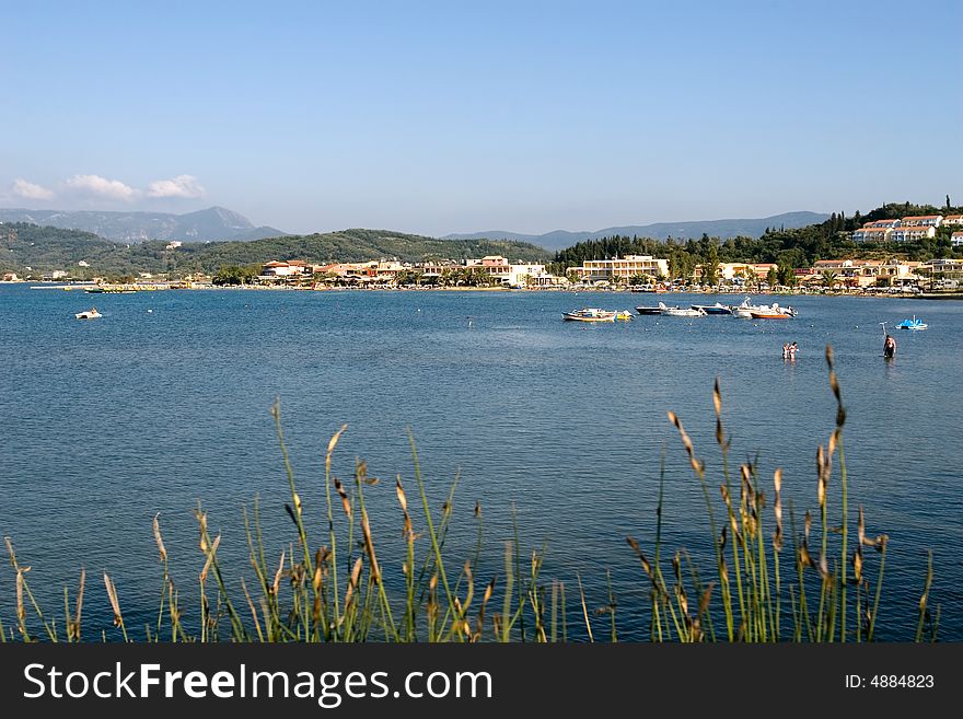 Sidari shore line and beach in Corfu island