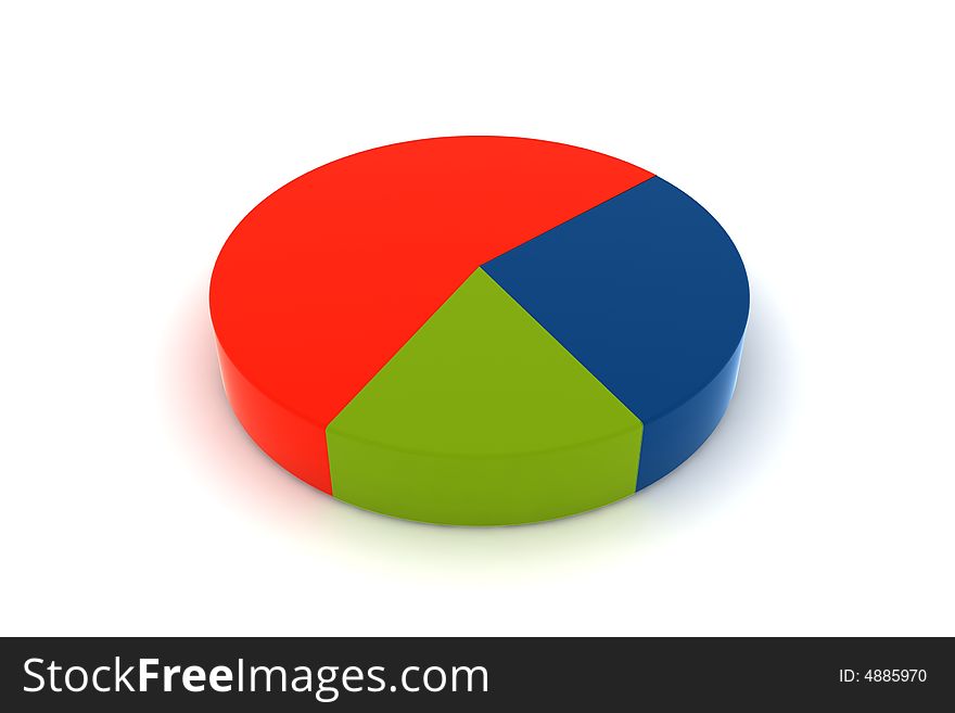 Statistics - 3d isolated multicolor diagram. Statistics - 3d isolated multicolor diagram