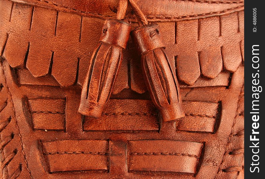 A Mans leather dress shoe background texture