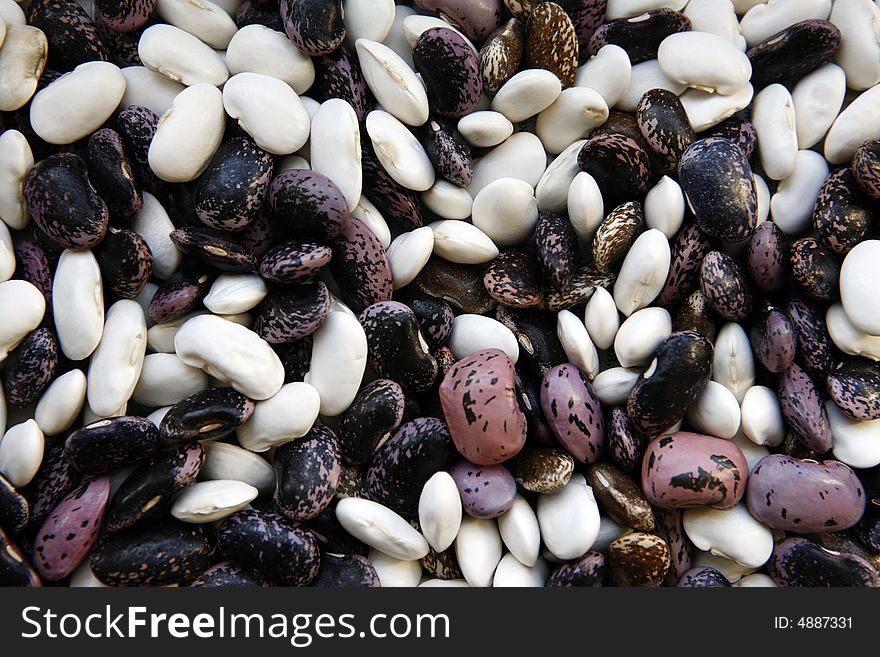 Coloured beans as background texture