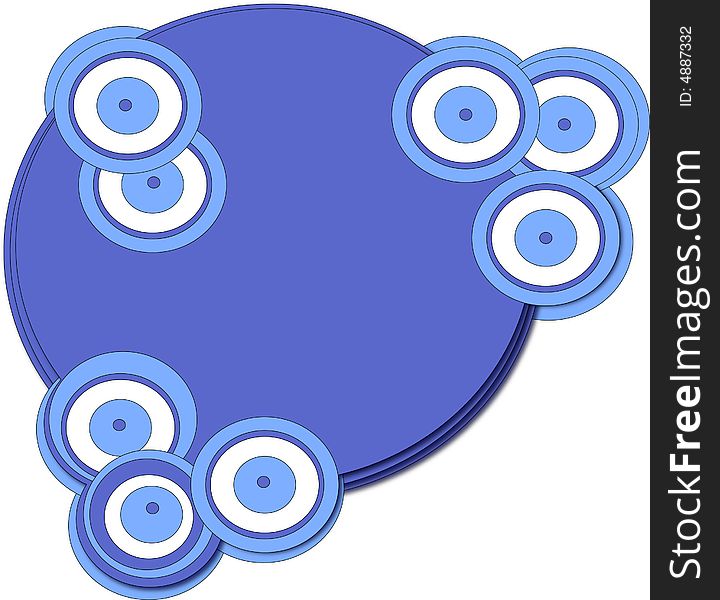 Blue background with many circles