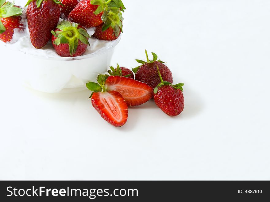 Fresh, juicy and attractive strawberries waiting to be eaten. Fresh, juicy and attractive strawberries waiting to be eaten