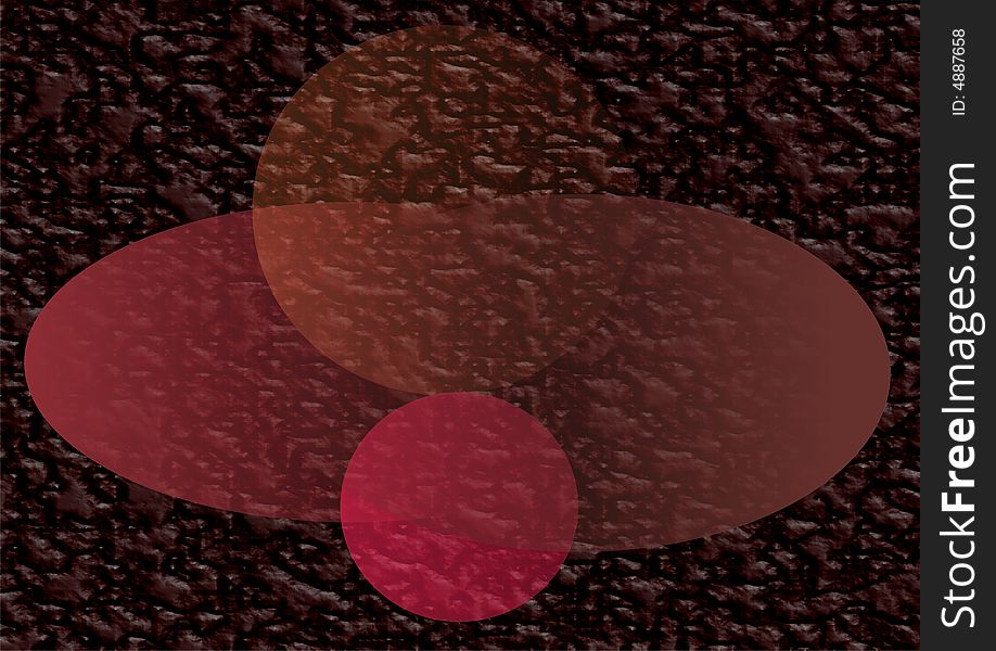 A brown colour background with some circle shape red transparency. A brown colour background with some circle shape red transparency