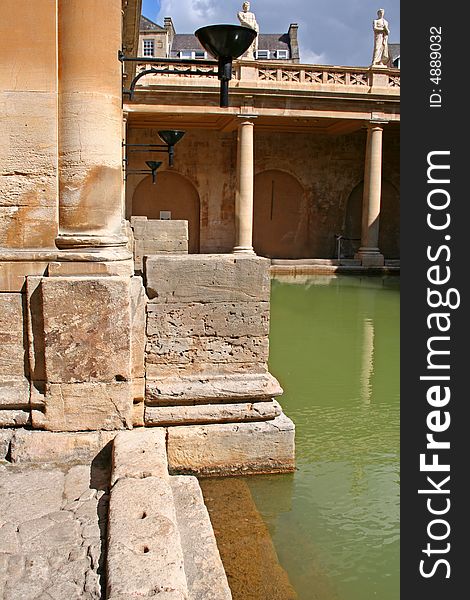 Ancient Roman baths in Bath, England