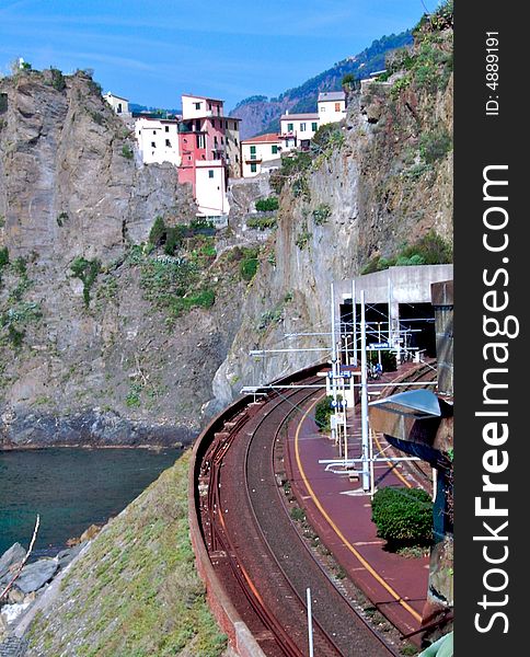 Famous Ligurian village in the province of spice italy. Famous Ligurian village in the province of spice italy