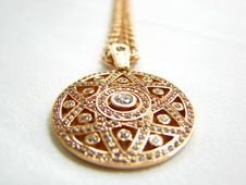 Large Golden Star Of David And Chain Royalty Free Stock Image Large Golden Star Of David And Chain Royalty Free Stock Image