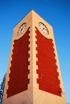 Clock Tower On Campus Royalty Free Stock Image Clock Tower On Campus Royalty Free Stock Image