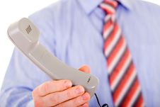 Business Man With Telephone Royalty Free Stock Images Business Man With Telephone Royalty Free Stock Images