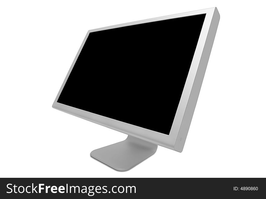The modern and thin display on a white background