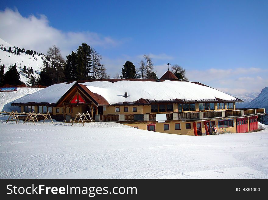 Restaurant and bar in italian alps. Restaurant and bar in italian alps