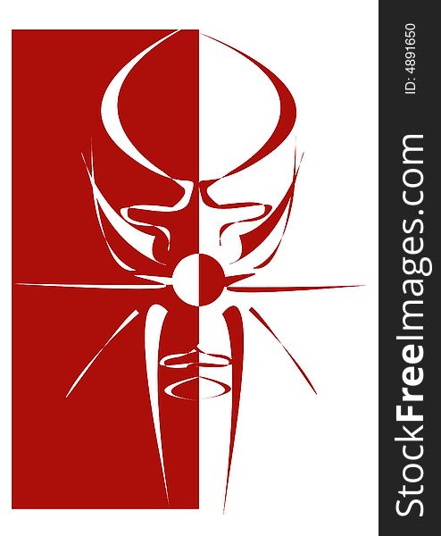 Abstract red and white vector illustration. Abstract red and white vector illustration