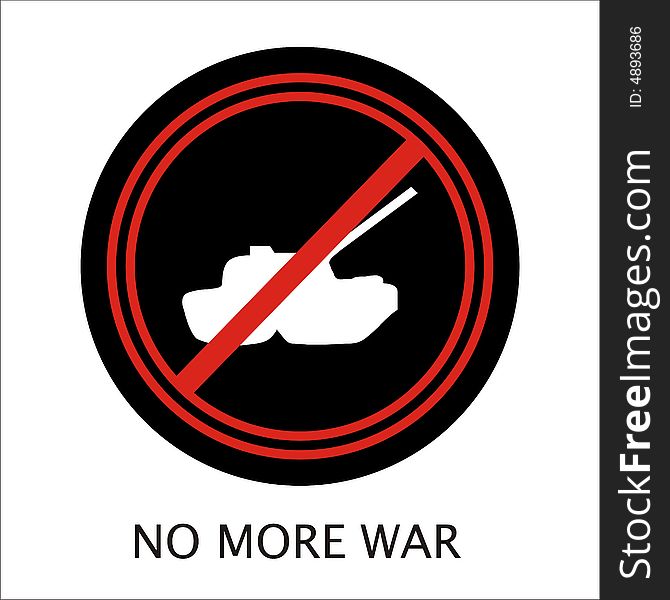 No more war logo image - graphic illustration