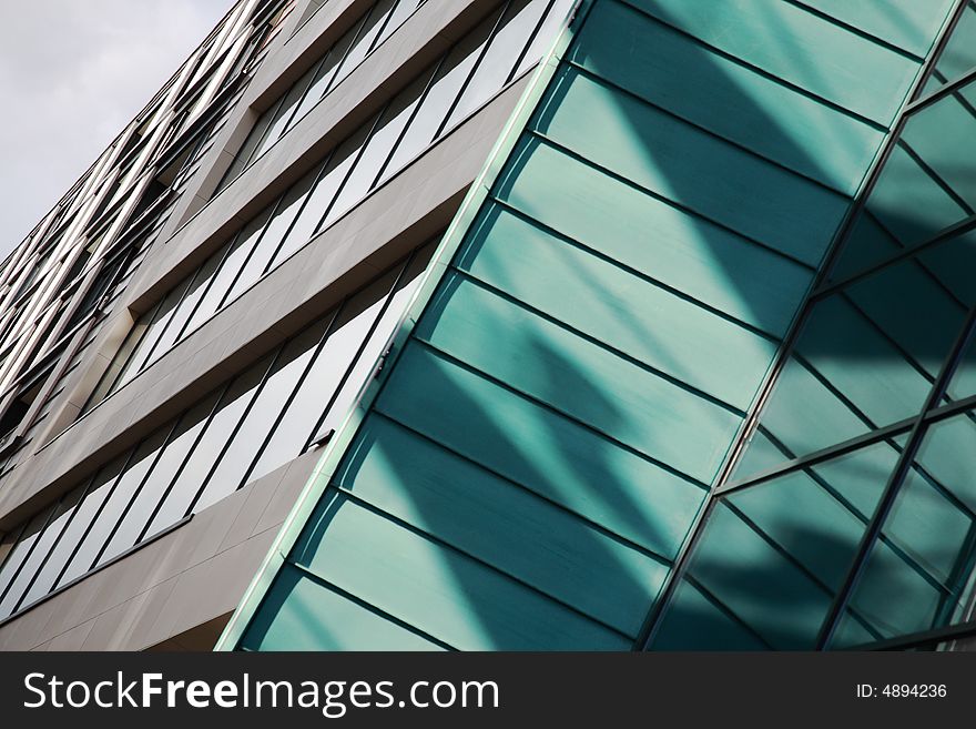 Modern architectural details on the exterior of a building. Modern architectural details on the exterior of a building