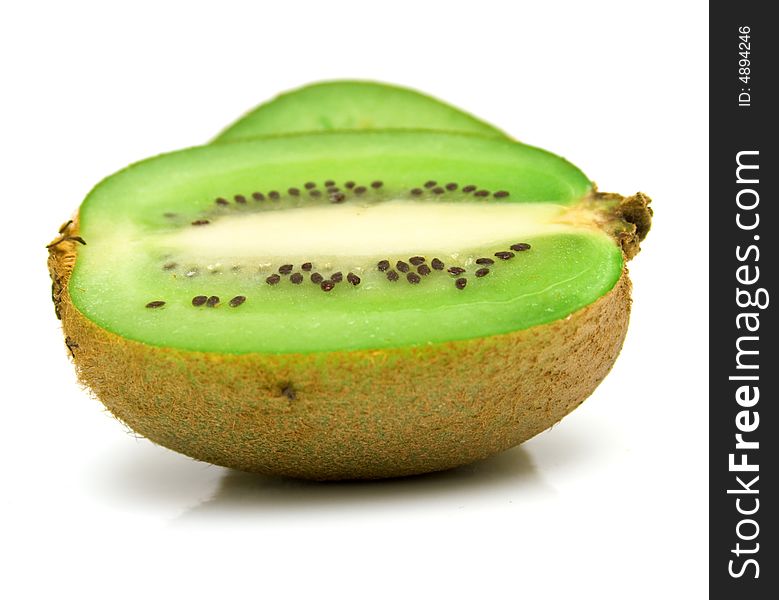 Kiwi fruit on a white background. Isolation on white.