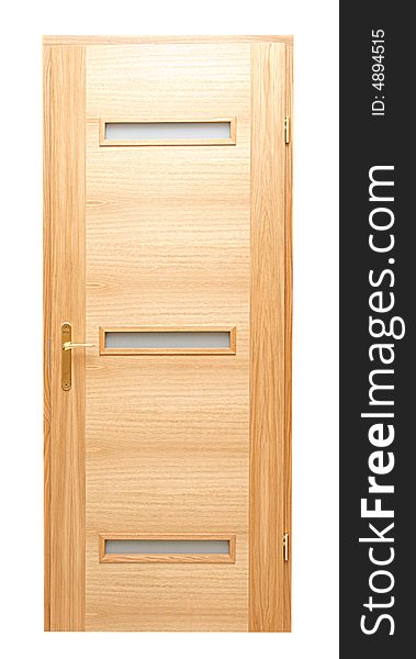 Door on a white background,saved clipping path