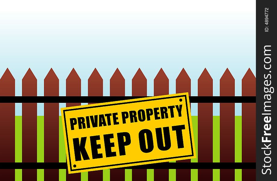 Private property sign