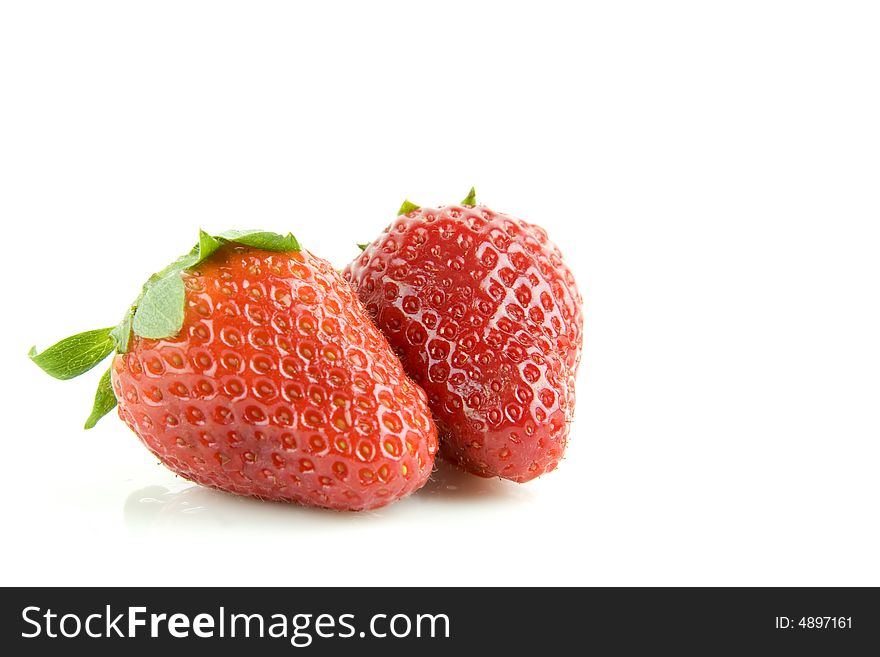 Fresh ripe strawberry isolated on white background. Fresh ripe strawberry isolated on white background