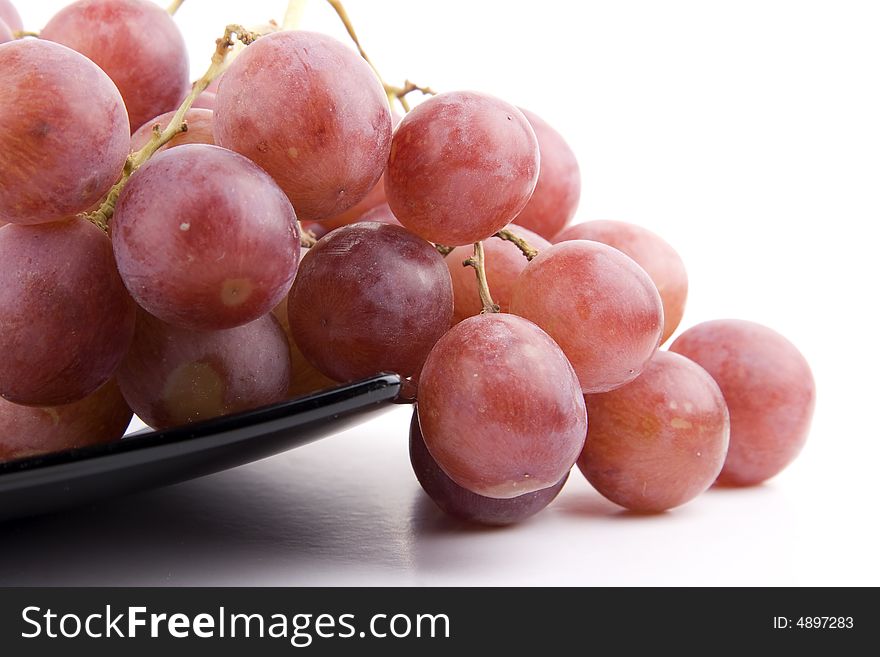 Branch of grape isolated on white background