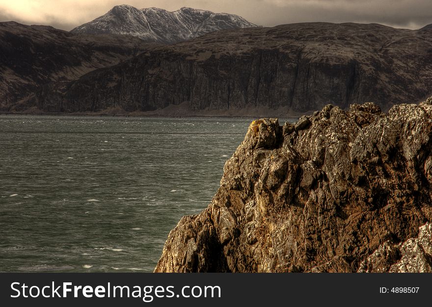 View to the rocky island