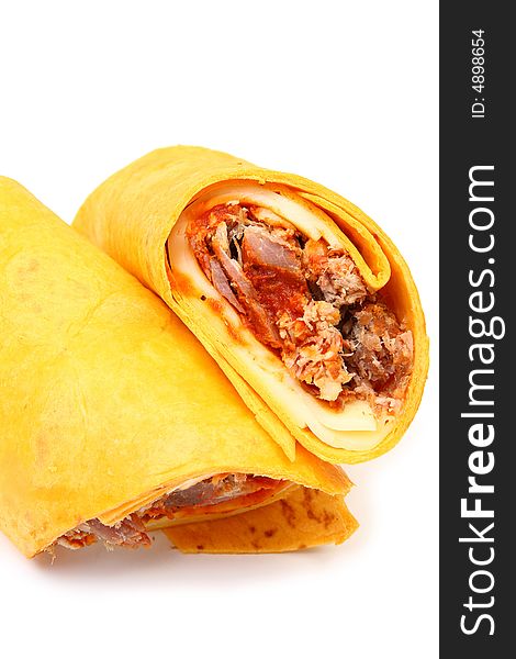 Pulled Pork and Provolone Wrap