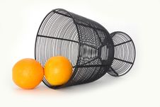 Spilled Oranges Stock Images